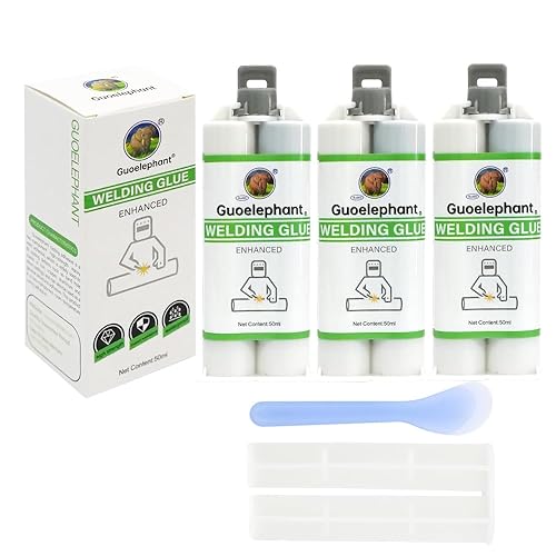 Pegamento epoxi de metal de 1.7 fl oz, 2 partes de epoxi de soldadura en frío resistente para todos los usos, metal de unión, plástico, cerámica,