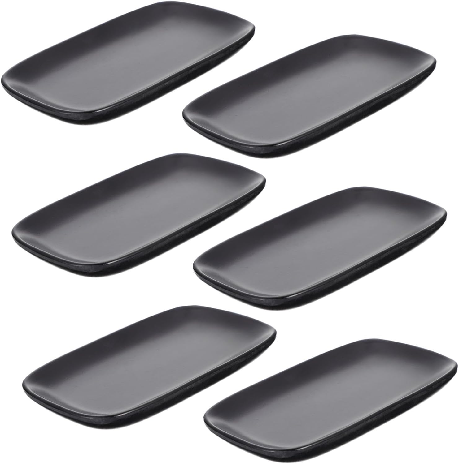 6pcs Floral Melamine Trays Hand Towel Napkin Holder Eating Serving Platters Multifunction Storage Elegant for Home Restaurant