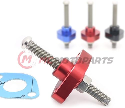 Miniatura 3 de MC MOTOPARTS Tensor de cadena de leva manual ajustable CNC HP compatible con CRF450R 02-2014 2009 2010 2011 2012 2013 (rojo)