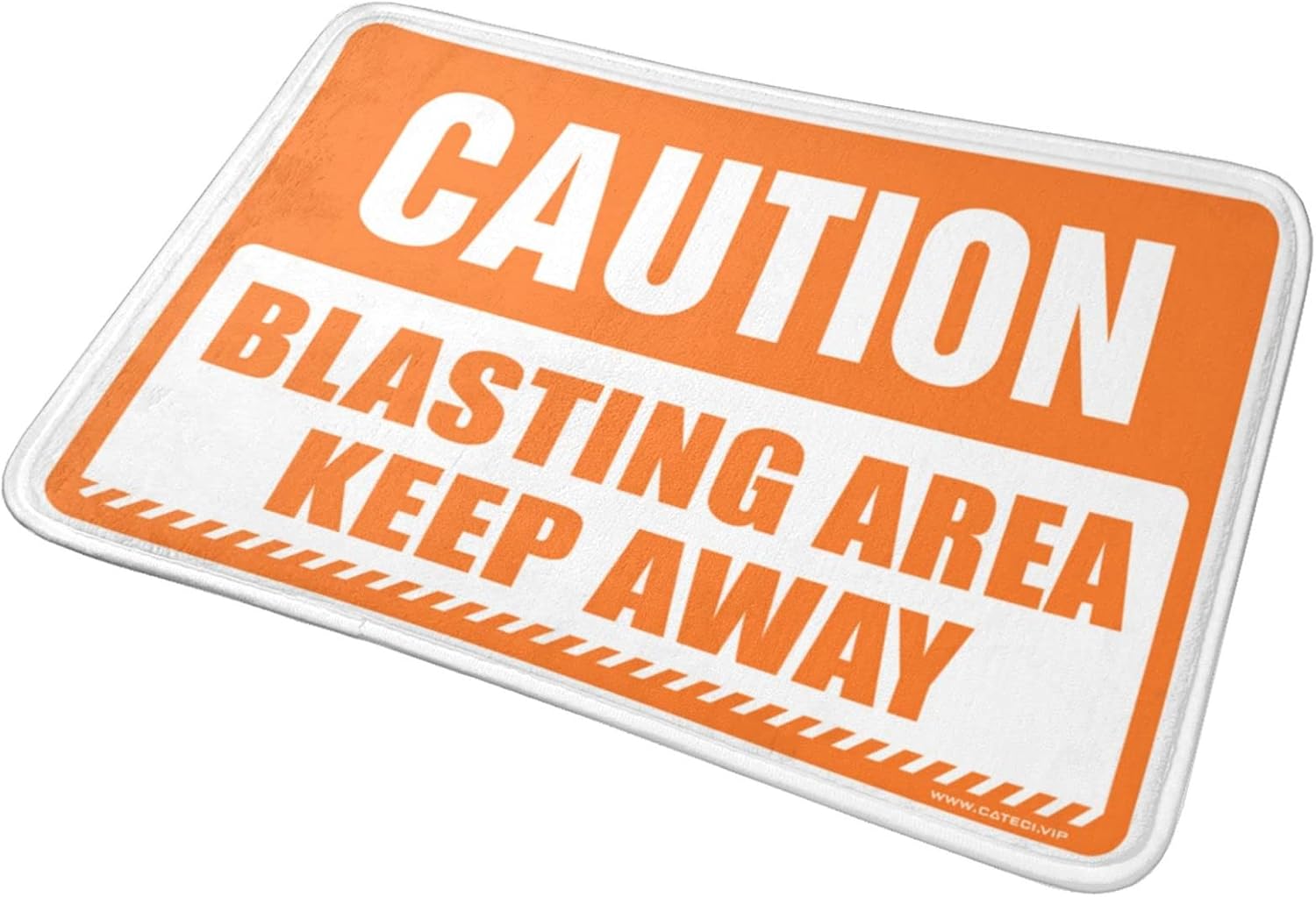 Outdoor Winter Rug Caution Blasting Area Keep Aways Mat Door Mats for Inside Entry Spring Outdoor Mat(50X80CM)