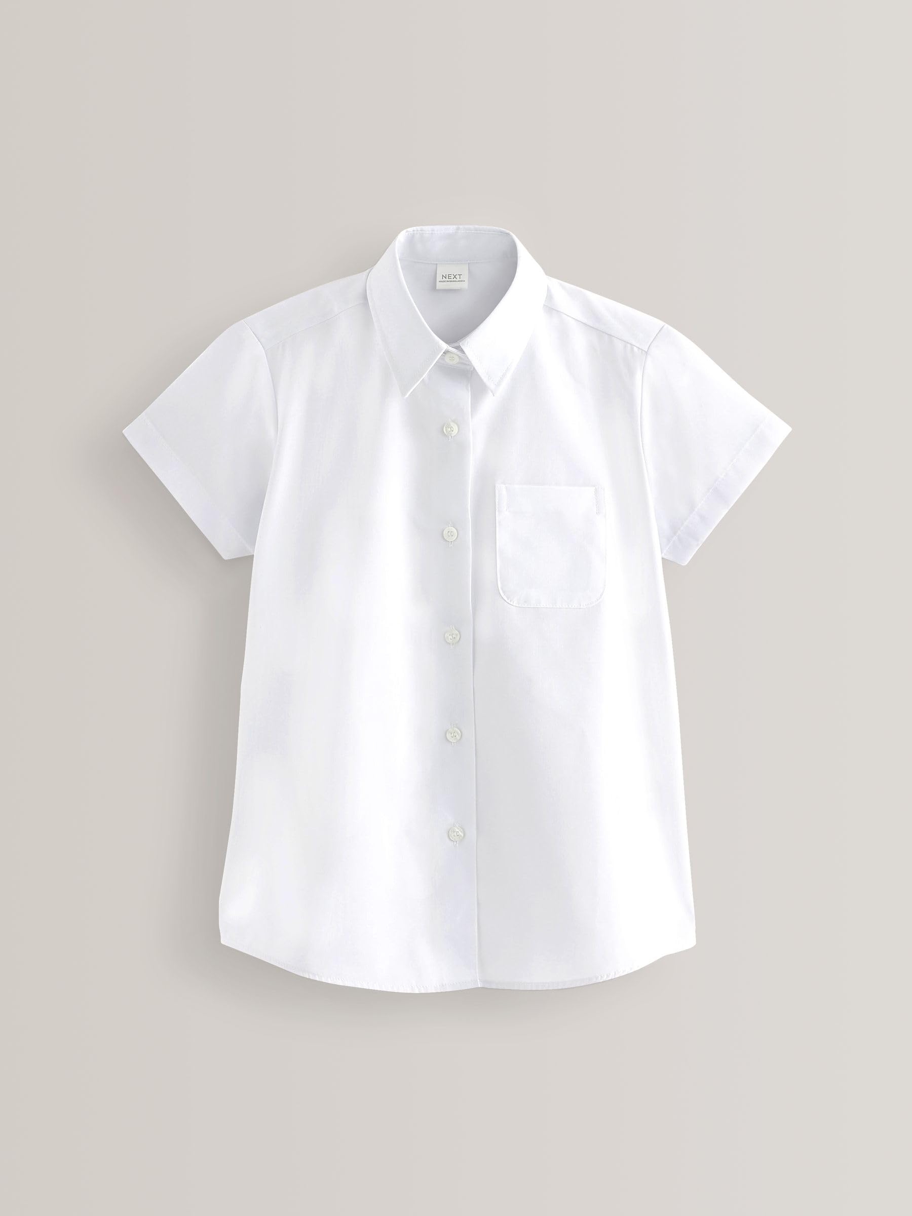 NEXT Niñas Pack de 5 Camisas Escolares de Manga Corta y Corte estándar