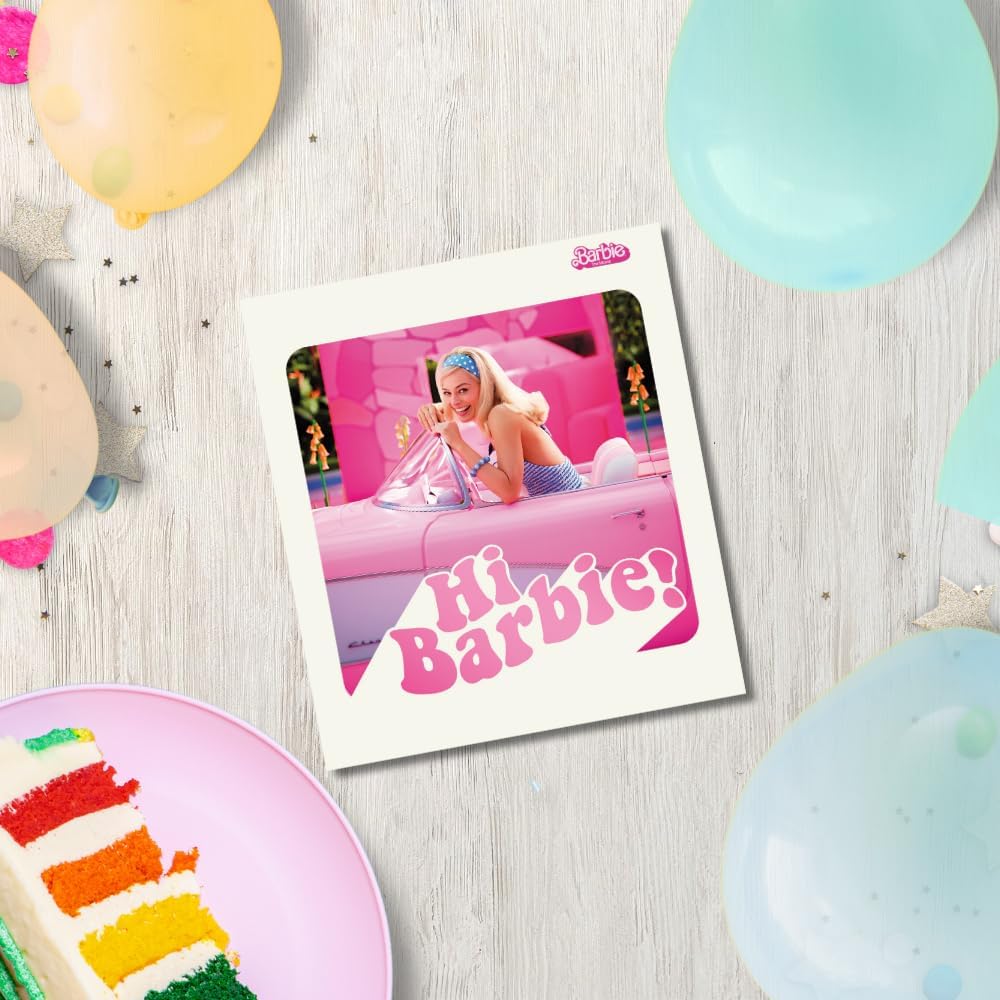 Danilo Promotions Limited Barbie Birthday Card, Official Barbie Birthday Card, Happy Birthday Card for Girl, Greeting Card - Blank inside,Multi-Colour,7 x 6 inches
