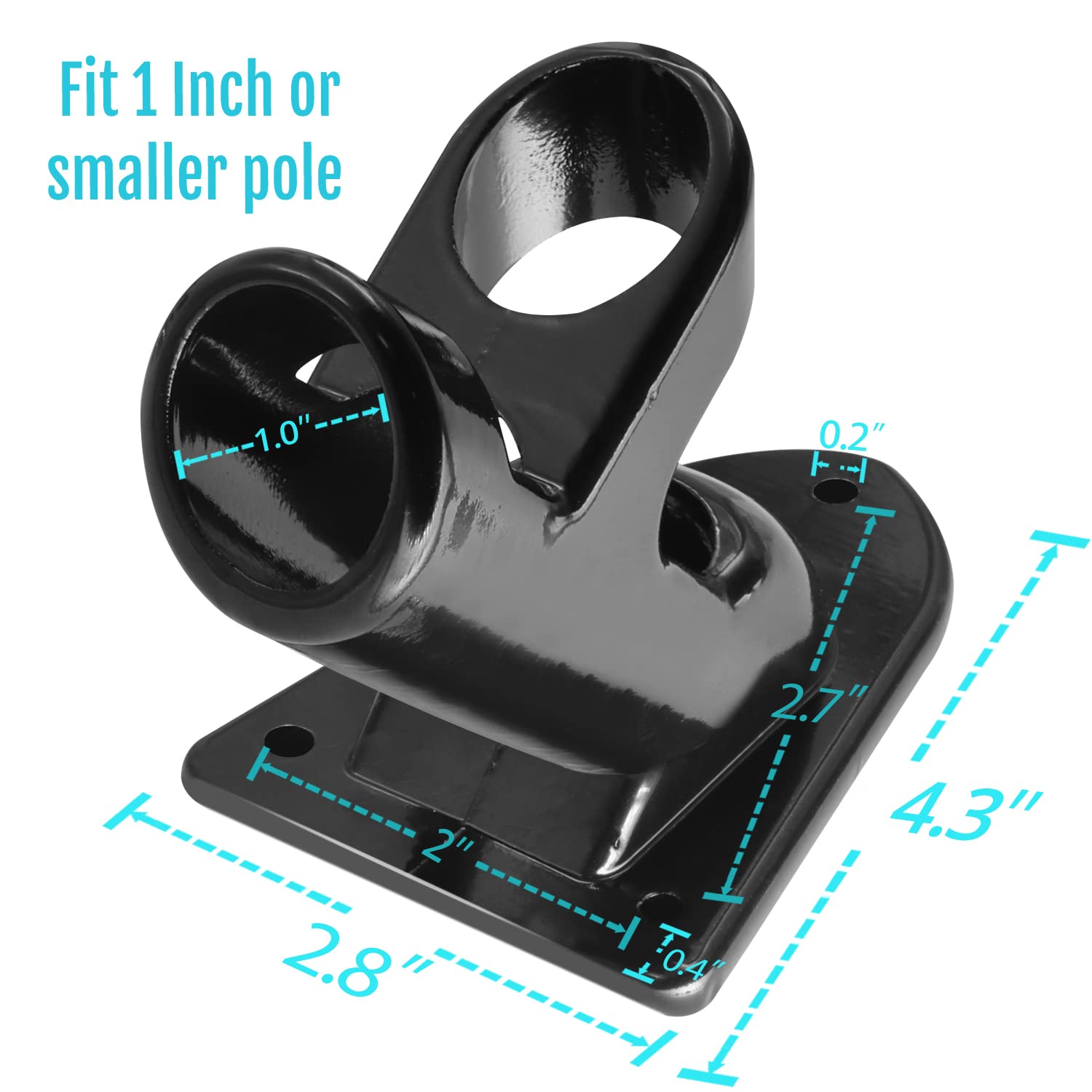 Staffa Per Asta Bandiera Haoridul – Supporto Da Parete Regolabile A 45° E 90°, Alluminio Antiruggine, Diametro 2,5 Cm