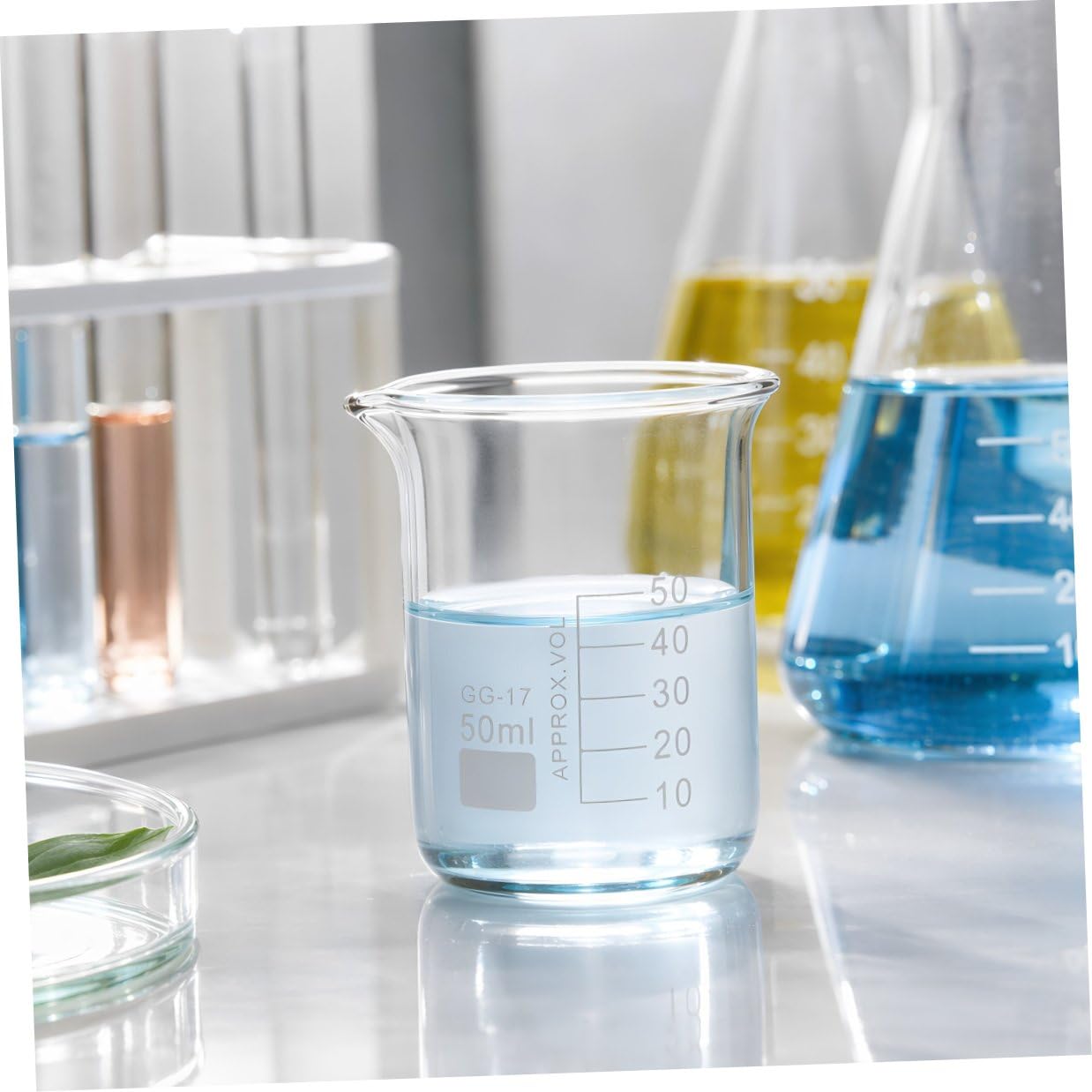 8pcs 50ml High Borosilicate Glass Beaker Set for Laboratory Use