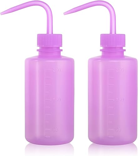 Melphoe - Botella de lavado de tatuajes, 2 botellas de agua de 8.5 fl oz, riego para suculentas, herramientas de riego de botellas de enjuague de