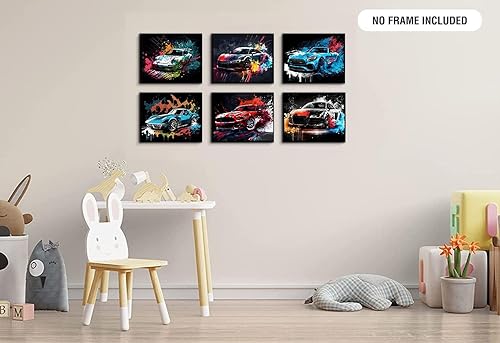 Miniatura 5 de Impresiones artísticas para pared de automóvil, carteles modernos de automóvil, carteles de autos de carreras callejeras, decoración de pared de