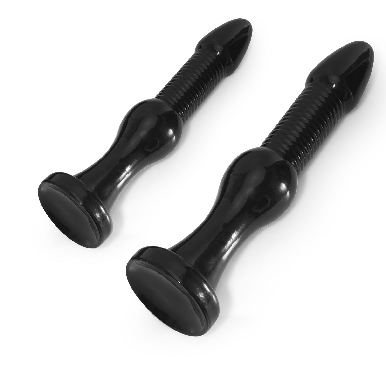 Plug Anale Lungo Gigante 38,5 cm, Dildo Nero Spesso con Ventosa, Dilatatore Anale Massiccio con Grande Nodo, Masturbazione Punto G e del Punto P Giocattoli Sessuali Grandi per Uomo Donna (L)