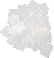 Cápsulas de moeda para colecionadores com juntas internas ajustáveis, 5 tamanhos (17/20/25/27/30 mm), cantos arredondados quadrados, fivela espessa, inclui caixa de armazenamento, pacote com 50