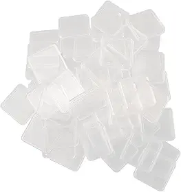 Cápsulas de moeda para colecionadores com juntas internas ajustáveis, 5 tamanhos (17/20/25/27/30 mm), cantos arredondados quadrados, fivela espessa, inclui caixa de armazenamento, pacote com 50
