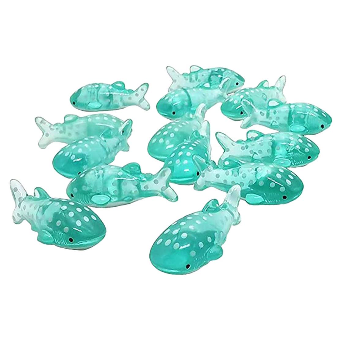 Figuras en miniatura de ballena de resina para adornos decorativos de paisaje, 30 unidades
