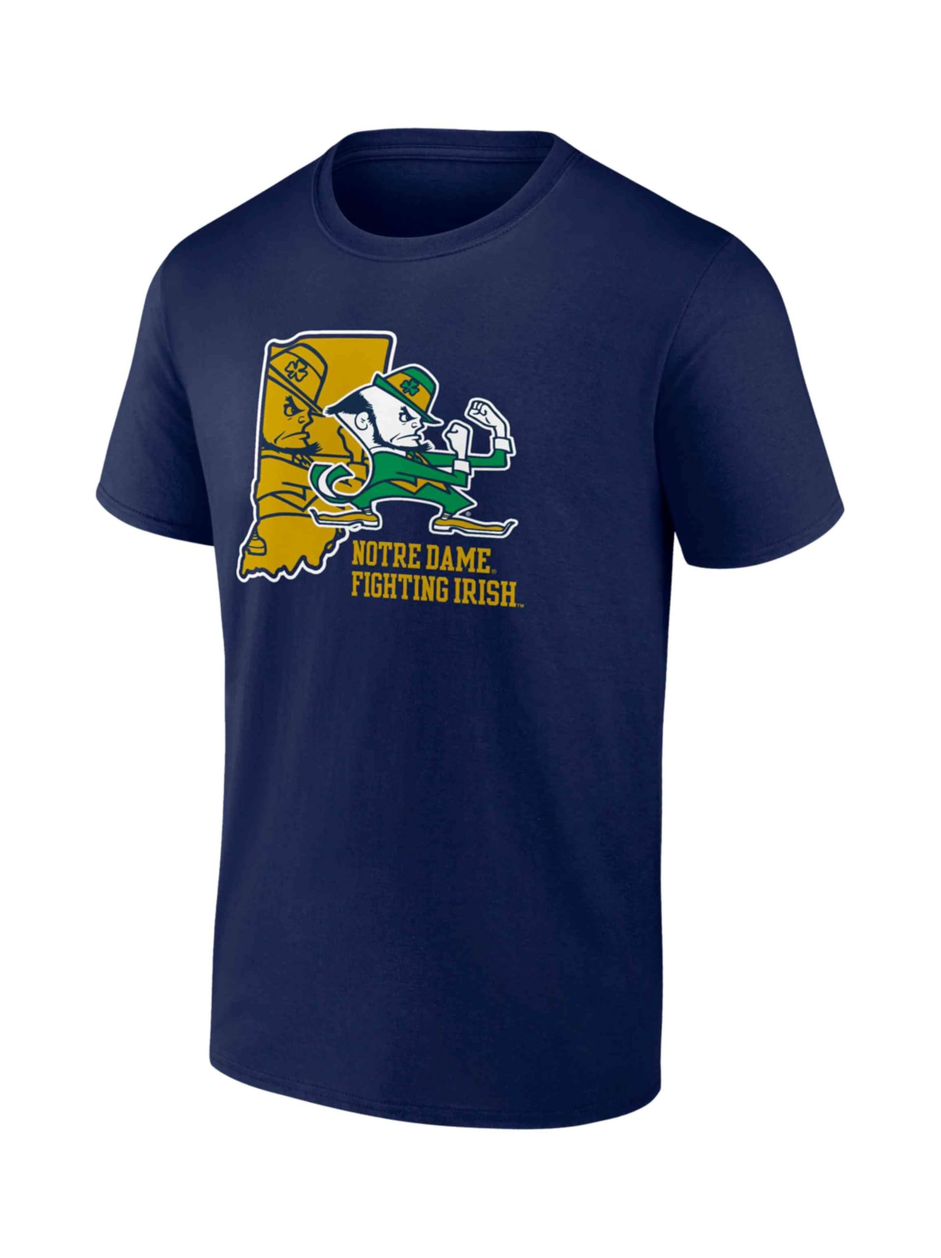 Fanatics Men's Blue - Ncaa Notre Dame Fighting Irish State Lock In T-Shirt, L