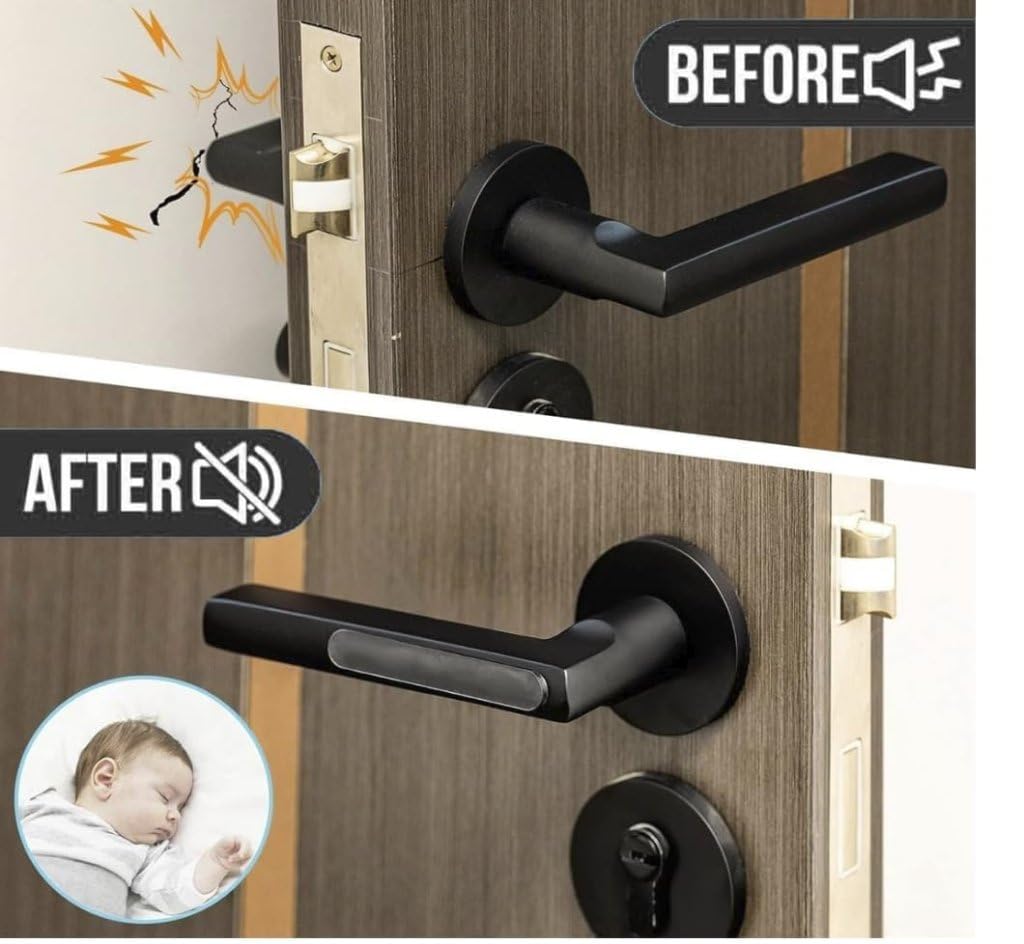 20 PCS Transparent Silicone Door Handle Protectors, Clear Anti