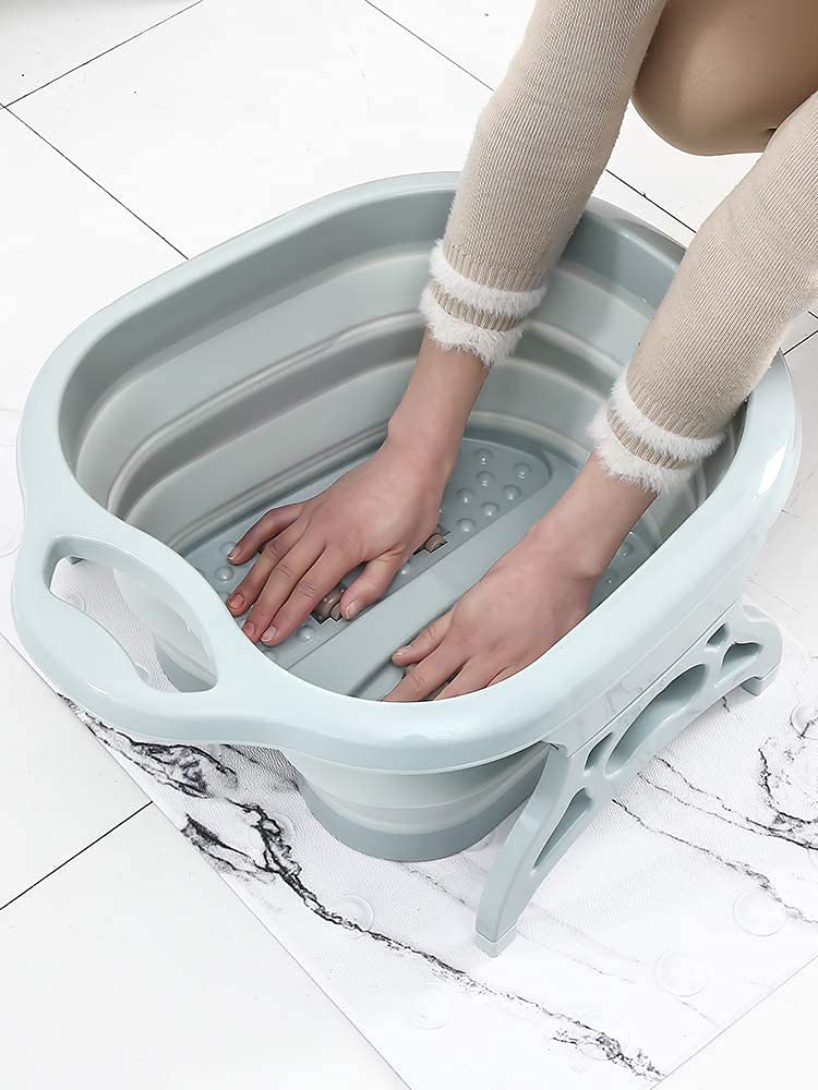 Collapsible Foot Spa Soaking Bath Basin With Massage Roller Extra
