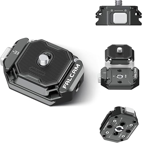 FALCAM - Placa de liberación rápida F38 de múltiples agujeros, adaptador de montaje de cámara de 1.496 in con rosca de tornillo de 1/4 a 3/8