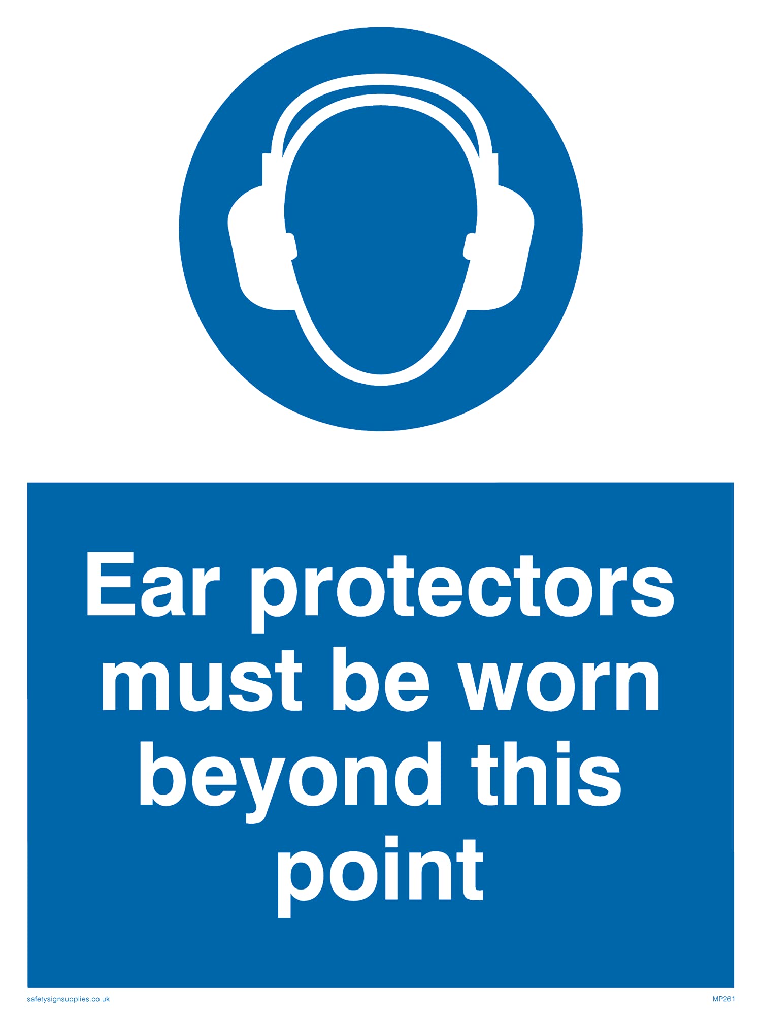 Pack of five - Ear Protectors Beyond Point Sign - 150x200mm - A5P