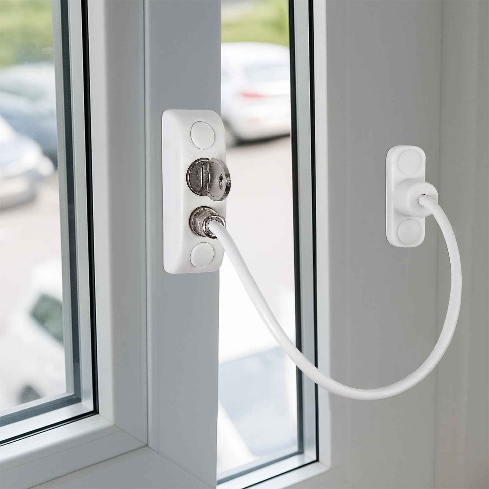 Kamtop 10PCS Window Restrictor Child Safety Locks, Flexible Cable Window & Door Restrictor with Keys - Image 4