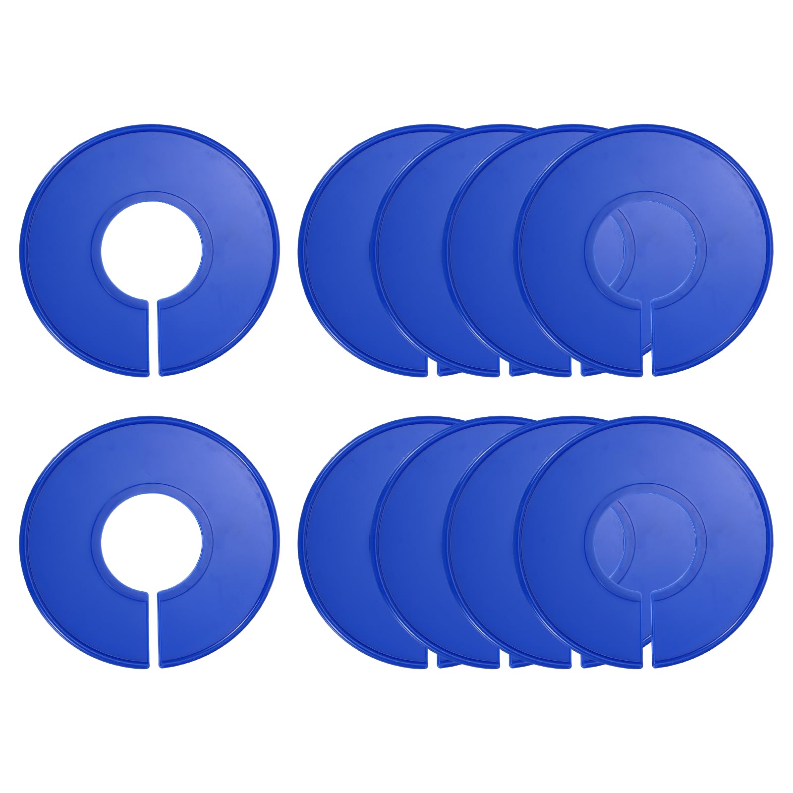 sourcing map 10 Pcs Clothes Dividers,Round Closet Rack Dividers Clothing Rack Size Dividers Blank Labels Writable & Reusable for Hanging Clothes Sorting Size, Dark Blue