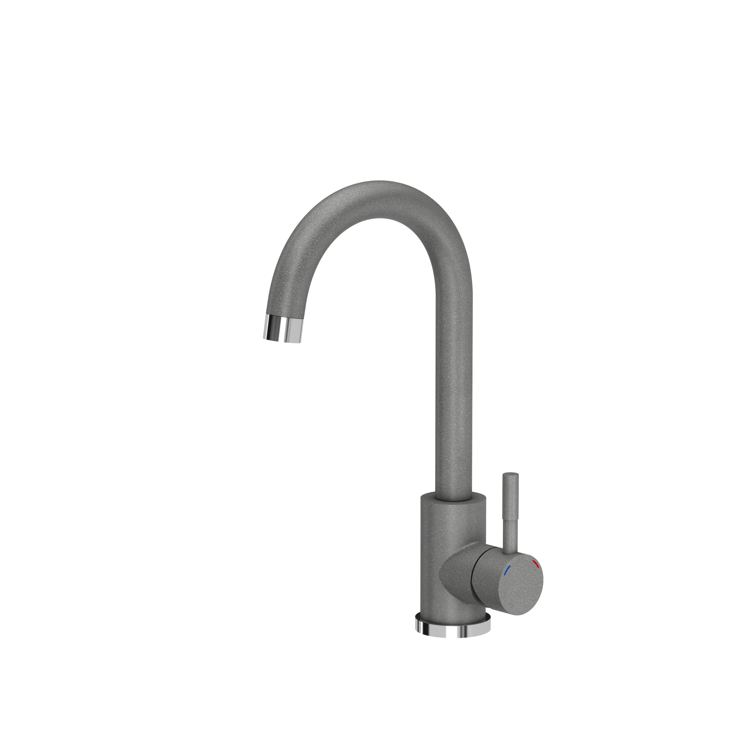 VBChome Fregadero gris con grifo, 78 x 45 cm, granito, empotrable, reversible, moderno y con sifón
