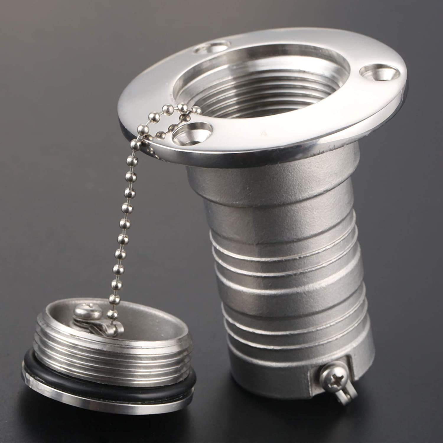 POFET 1-1/2 "316 in acciaio inox piccolo tappo di rifornimento a conchiglia, serbatoio cabina/yacht serbatoio porta acqua Deck Filler generico
