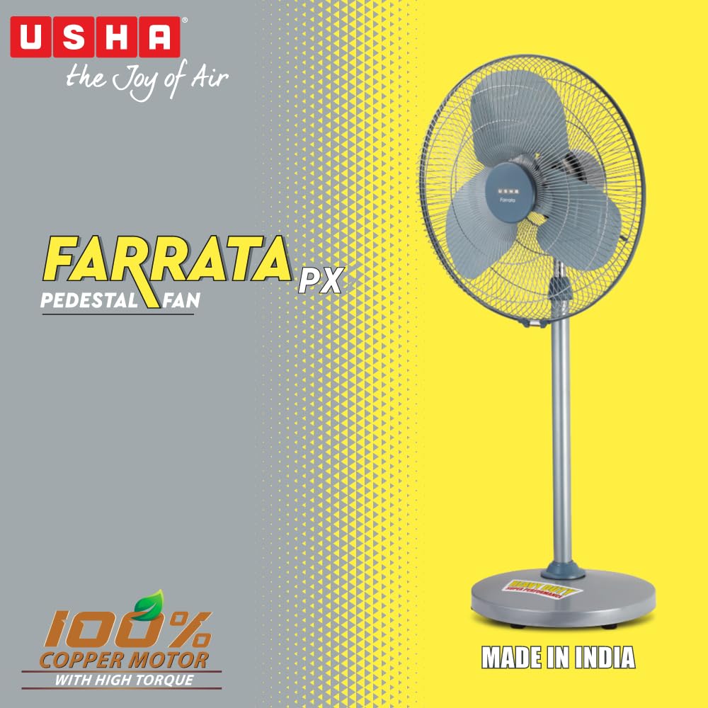 Usha Farrata PX Pedestal Fan - 100% Copper Motor -2