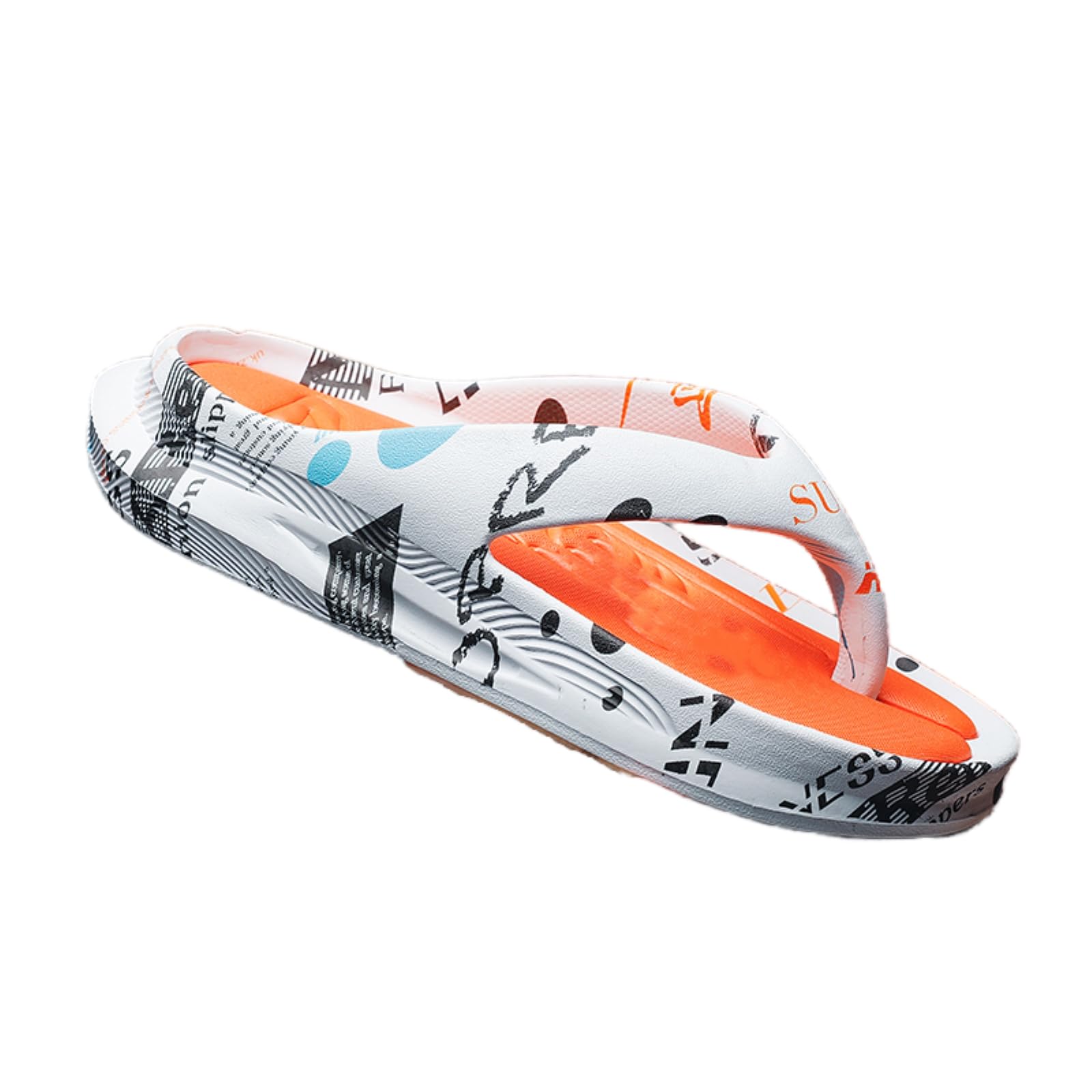 Infradito Gli Uomini Stampati Piattaforma Spessa Eva Flip Flops Anti-Scivolo Morbido Cuscinetto Estate Pantofole Bagno Interno All'aperto Sandali da Spiaggia-black-b-43-44