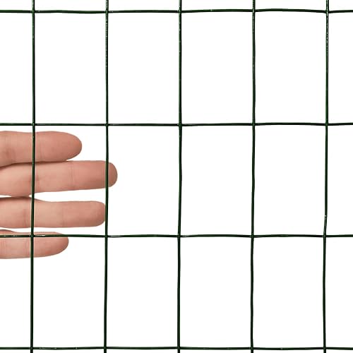 Miniatura 6 de MTB - Valla económica de malla de alambre soldada galvanizada para jardín, 48 x 25 pies 2 x 3 pulgadas, 16GA