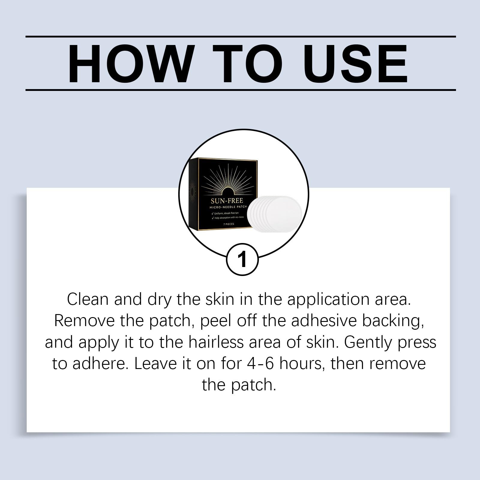 SUN-FREEMICRO-NEEDLE PATCH, Autoabbronzante per Unisex, Natural Bronze Finish, Even Complexion, Anti-Orange Hue, Hydrating Formula Suits All Epidermis