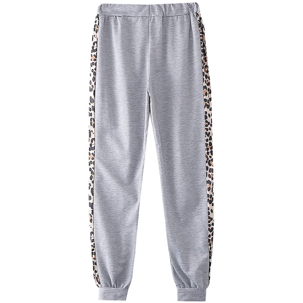 amropi Femme Survêtement Ensembles Imprimées Léopard Tenues Pull à Capuche et Jogging Pantalons Ensemble de Sport