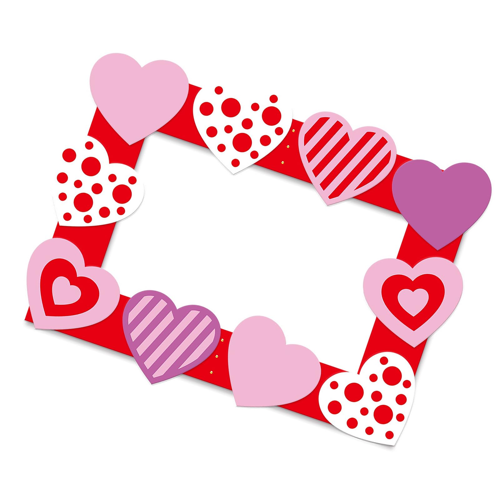 Valentine ' s Day Photography Tool Portable Handheld Paper Photo Booth Props for Wedding and Valentine ' s Day Celebration Photo Booth