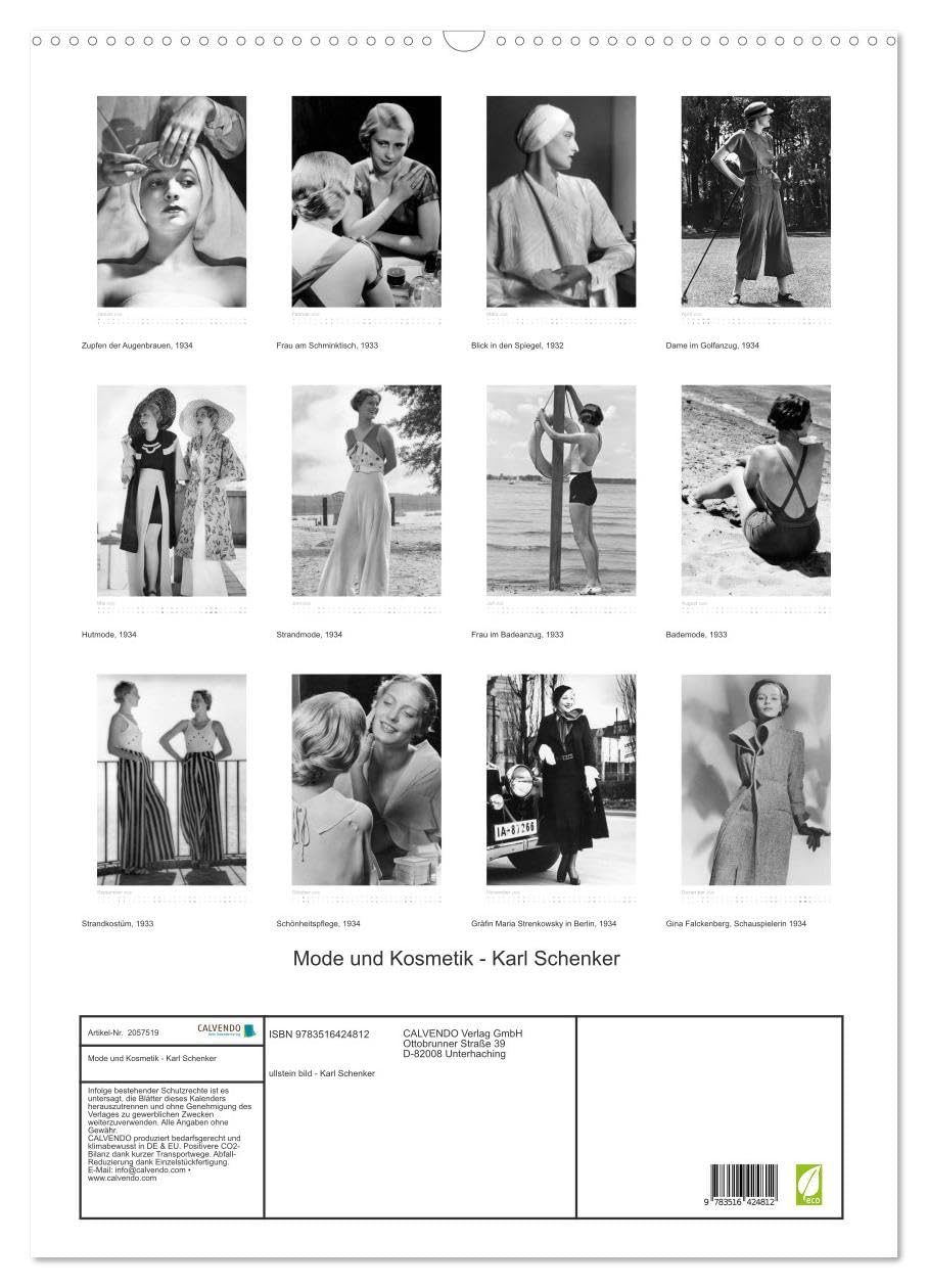 Mode und Kosmetik - Karl Schenker (Wandkalender 2026 DIN A2 hoch), CALVENDO Monatskalender: Fotografien der ullstein bild collection zu Karl Schenker "Mode und Kosmetik"
