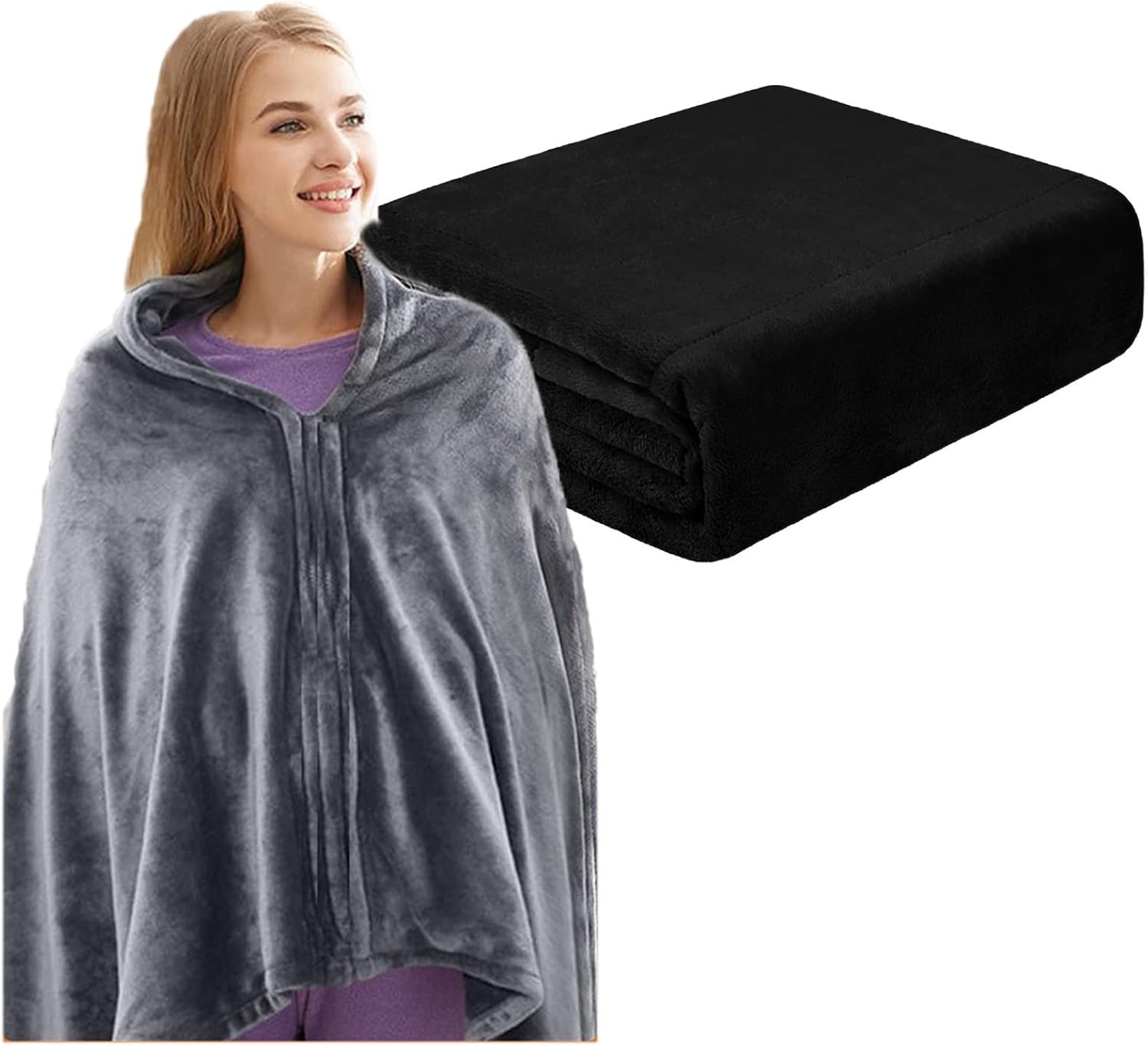 Warm USB Heated Throw Blanket Shawl Wrap Electric Heated