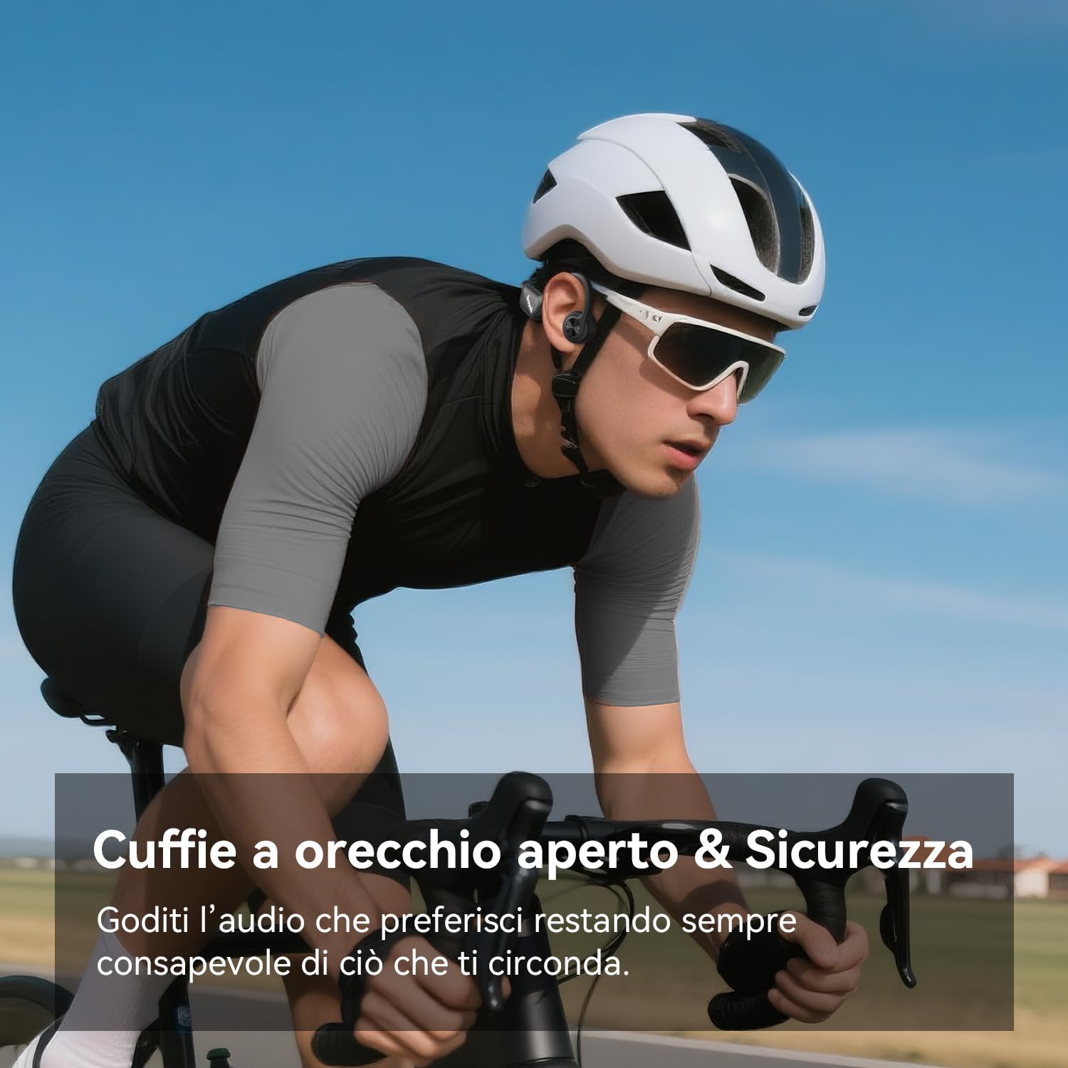 Cuffie a Conduzione Ossea IP68, Bluetooth 5.4 con Lettore MP3 32 GB, Open Ear, per Nuoto, Corsa e Sport all'Aperto