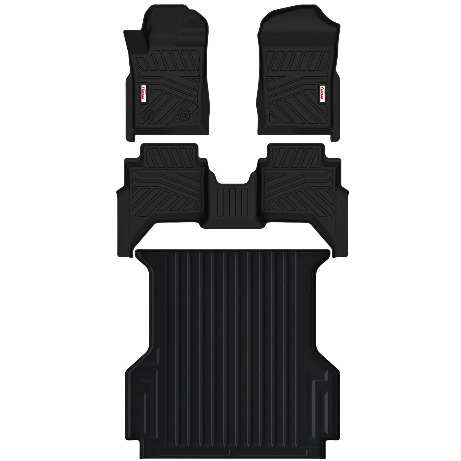 Photo 1 of Tesson Floor Mats & Cargo Mat for Ford Ranger SuperCrew Cab 2024-2026