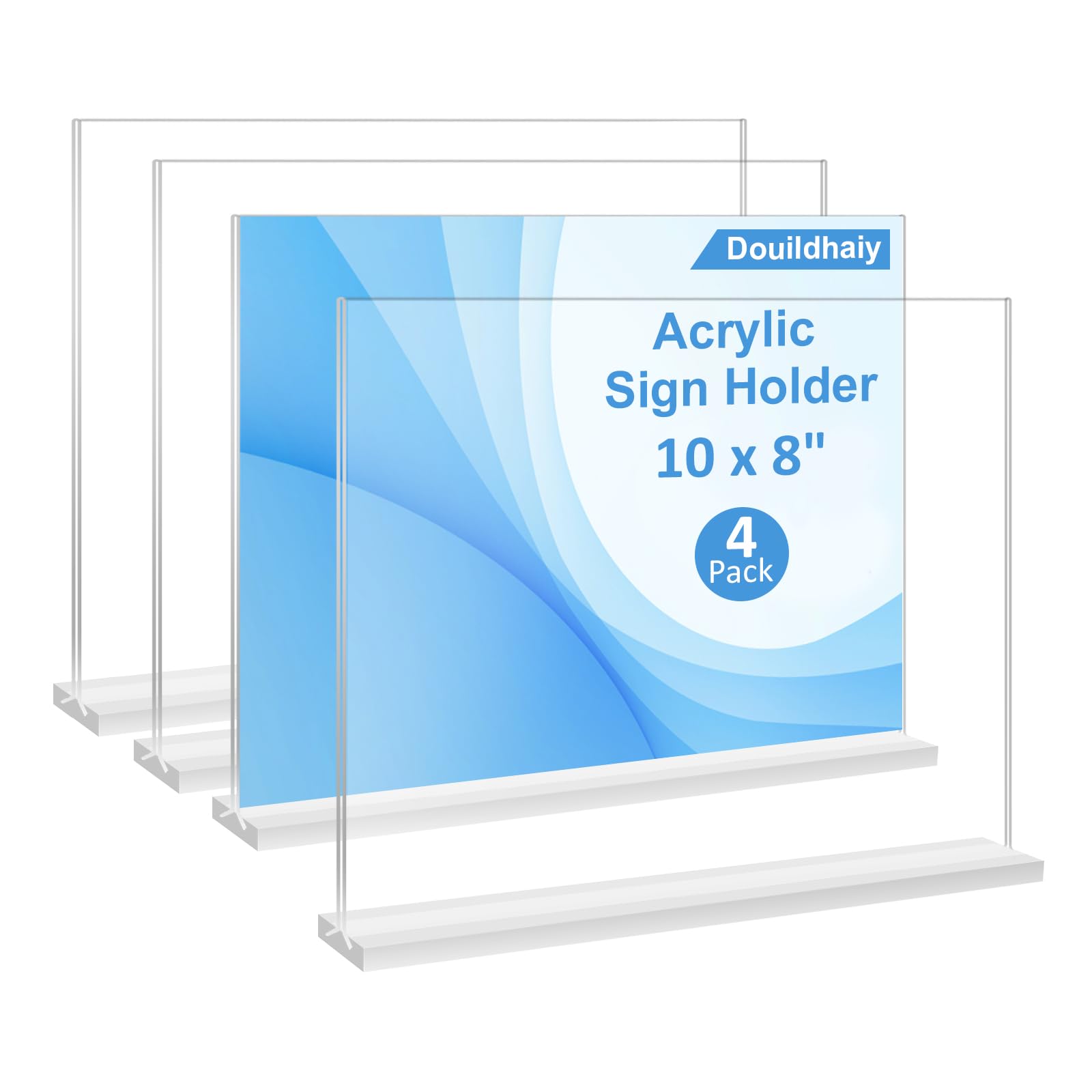 Amazon.com: Douildhaiy 4 Pack Acrylic Sign Holder 8x10 Horizontal