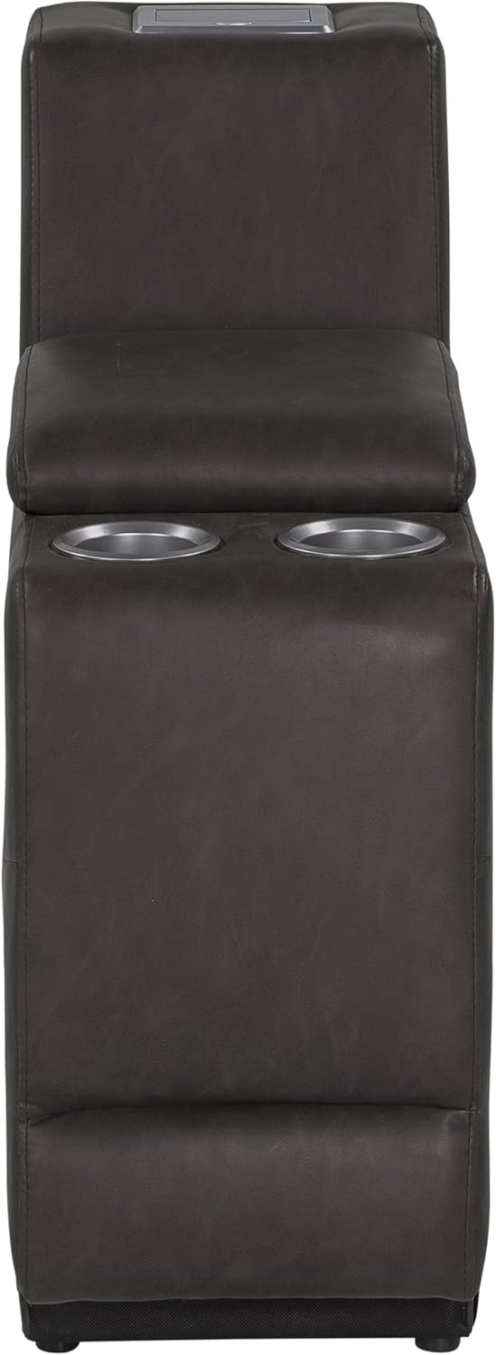 Thomas Payne Seismic Series RV Theater Seating Center Console - Millbrae, Easy-to-Clean PolyHyde Vinyl Fabric, Integrated Storage Compartment, LED Lighting, Dual Lighted Cup Holders - 2020129322
