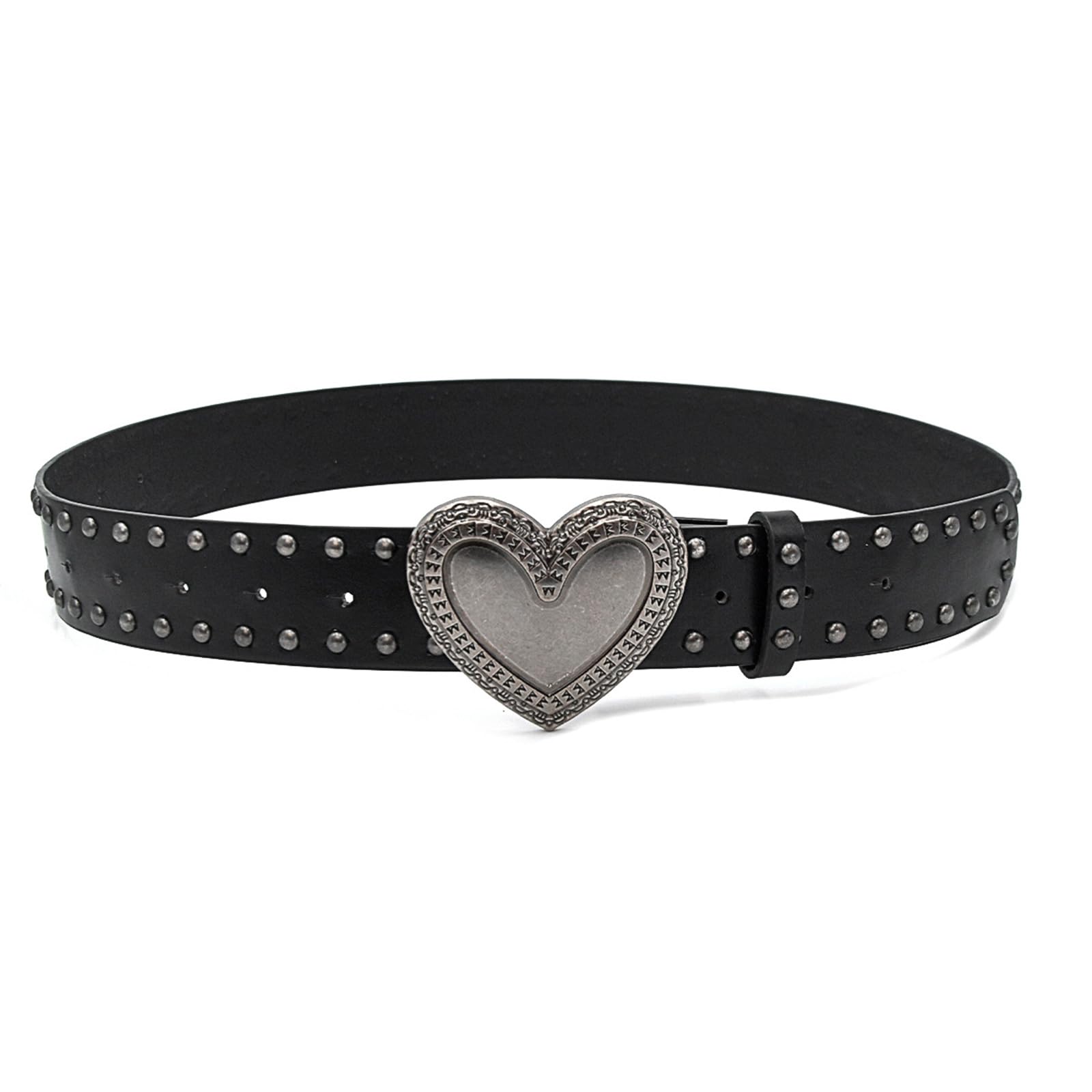 MICFENY Riveted Waist Belt for Women Stylish Wide Punk PU Leather Waistband Waist Sash for Jeans Outfits
