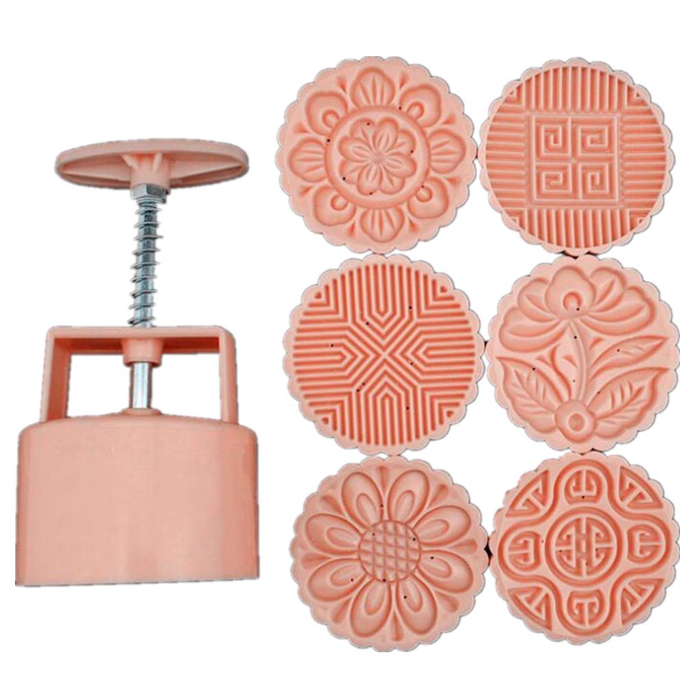 HALAWAKA Mooncake Mold Mid Autumn Festival Moon Cake Mold DIY Decoration Hand-Pressure ABS Material Moon Cake Mold Biscuit Mold Cookie Press