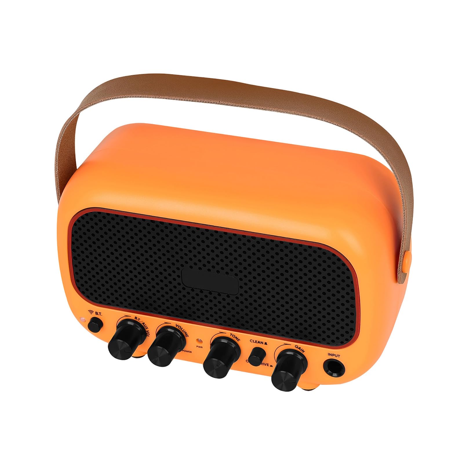 CHICIRIS Amplificatore per Chitarra Portatile, Amplificatore Elettrico Ricaricabile da 10 W con Doppi Altoparlanti e Batteria per Musicisti (ORANGE)