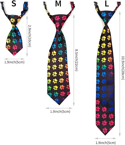 Miniatura 3 de PET SHOW Paquete de 10 corbatas para perros de razas grandes, XL, ajustables, para vacaciones, cumpleaños, accesorios de aseo para el cuello,