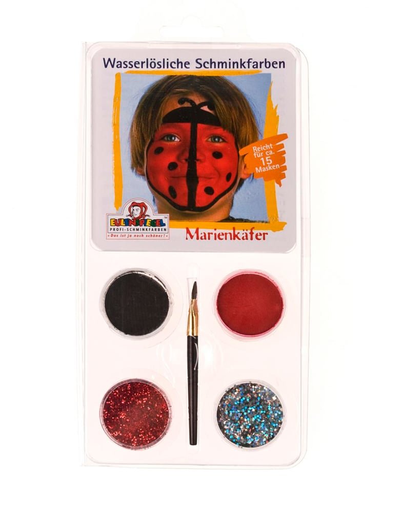 Eulenspiegel 204320 - make-up set lieveheersbeestje, voor ca. 20 maskers, make-up kleuren, carnaval, themafeest