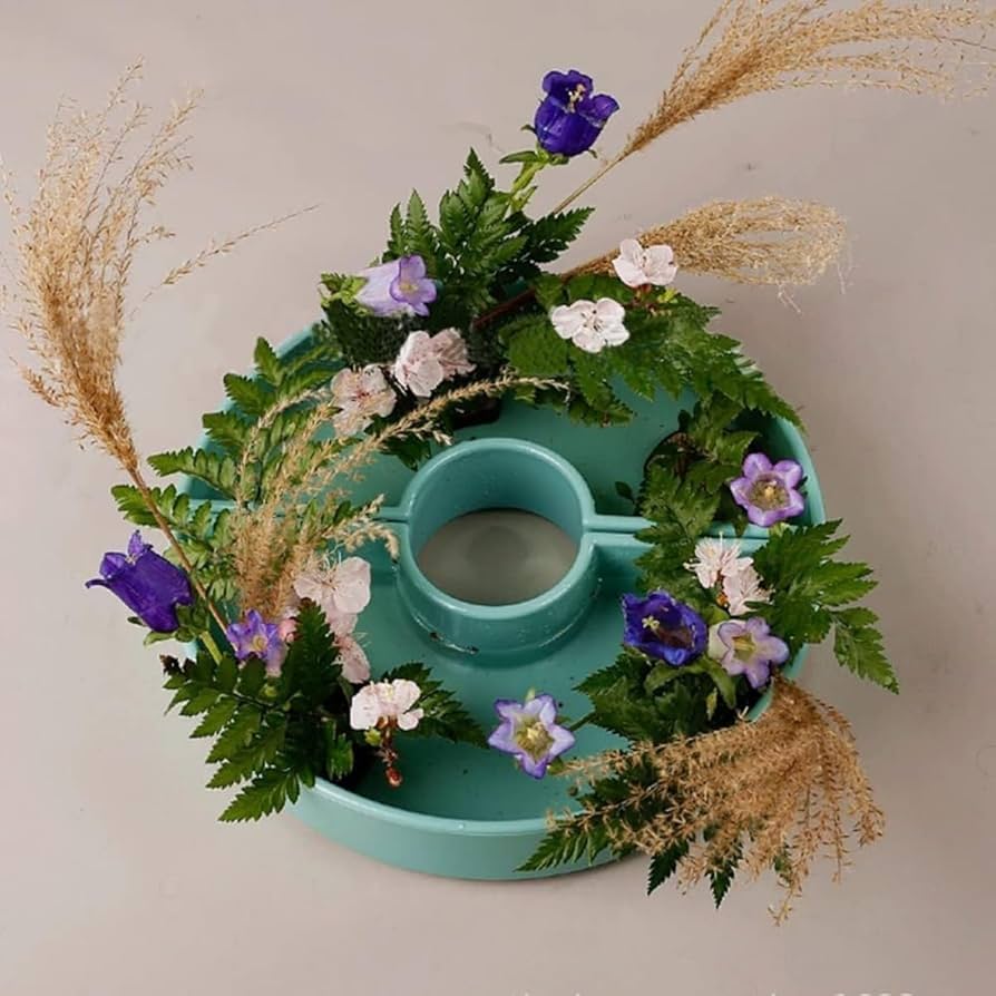 花瓶　フラワーベース 花瓶 インテリア　花器　華道 Amazon.co.jp: Riuuyyi 花器 華道 生け花用 水盤 花瓶 半円 挿花