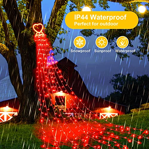 Efunly Valentines Day Decor Lights,300 Led 8 Modes 29V Plug In Valentines Window Lights,Heart Lights String For Bedroom Wedding Indoor Outdoor Party Valentines Decorations #TOP1