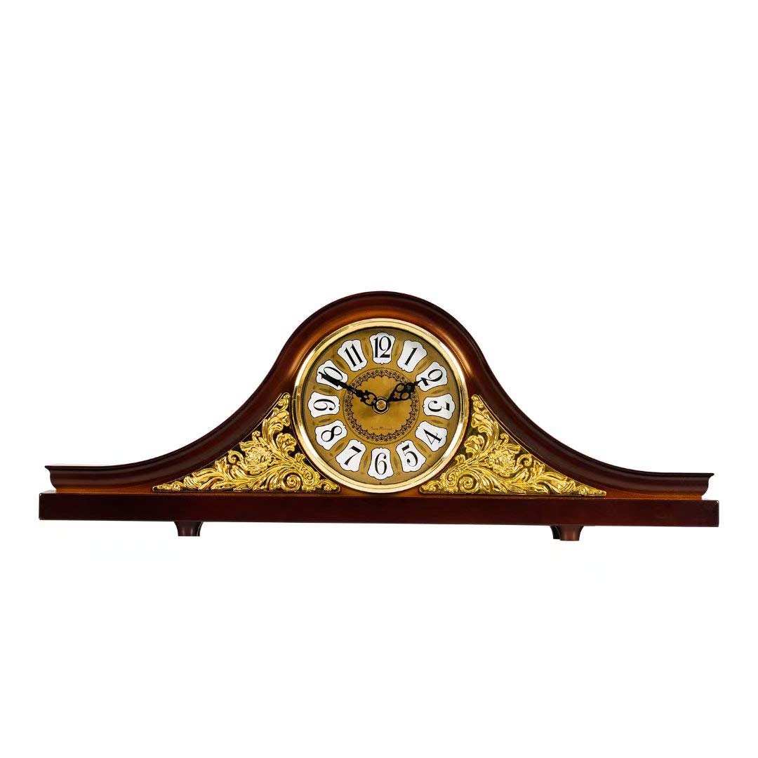 Beesealy Mantel Clock, Silent Mantel Clock, Vintage Retro Mantle Clock, Battery Drive, Vintage Home Accessories, Mantle Clocks For Living Room