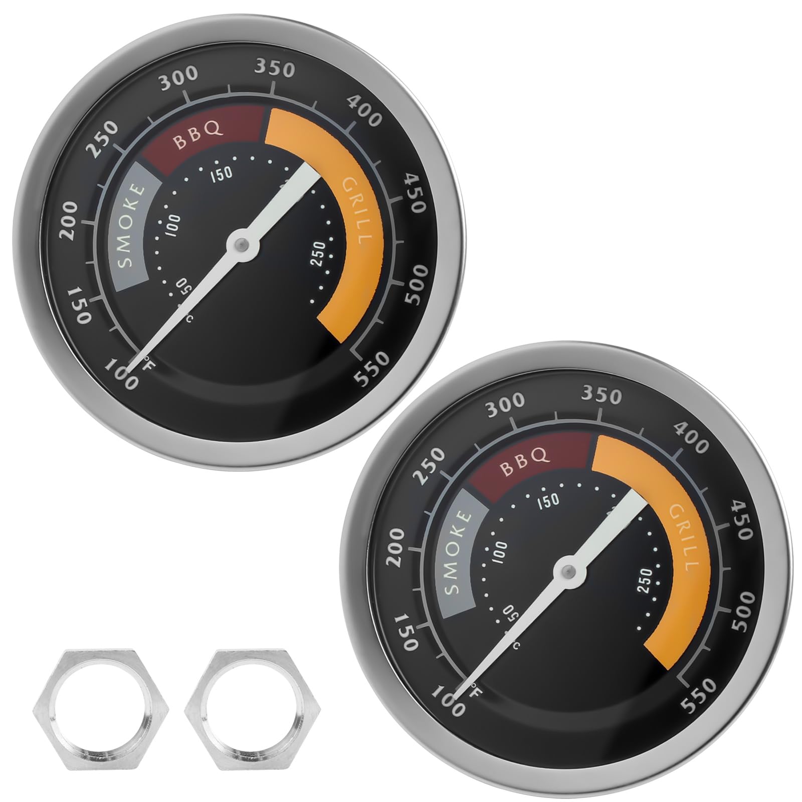 3695528R06 Grill Thermometer Fit for Oklahoma Joe's Smoker Temperature Gauge, BBQ Thermometer for Smoker Oven and Charcoal Gas Grills, 13/16-inch