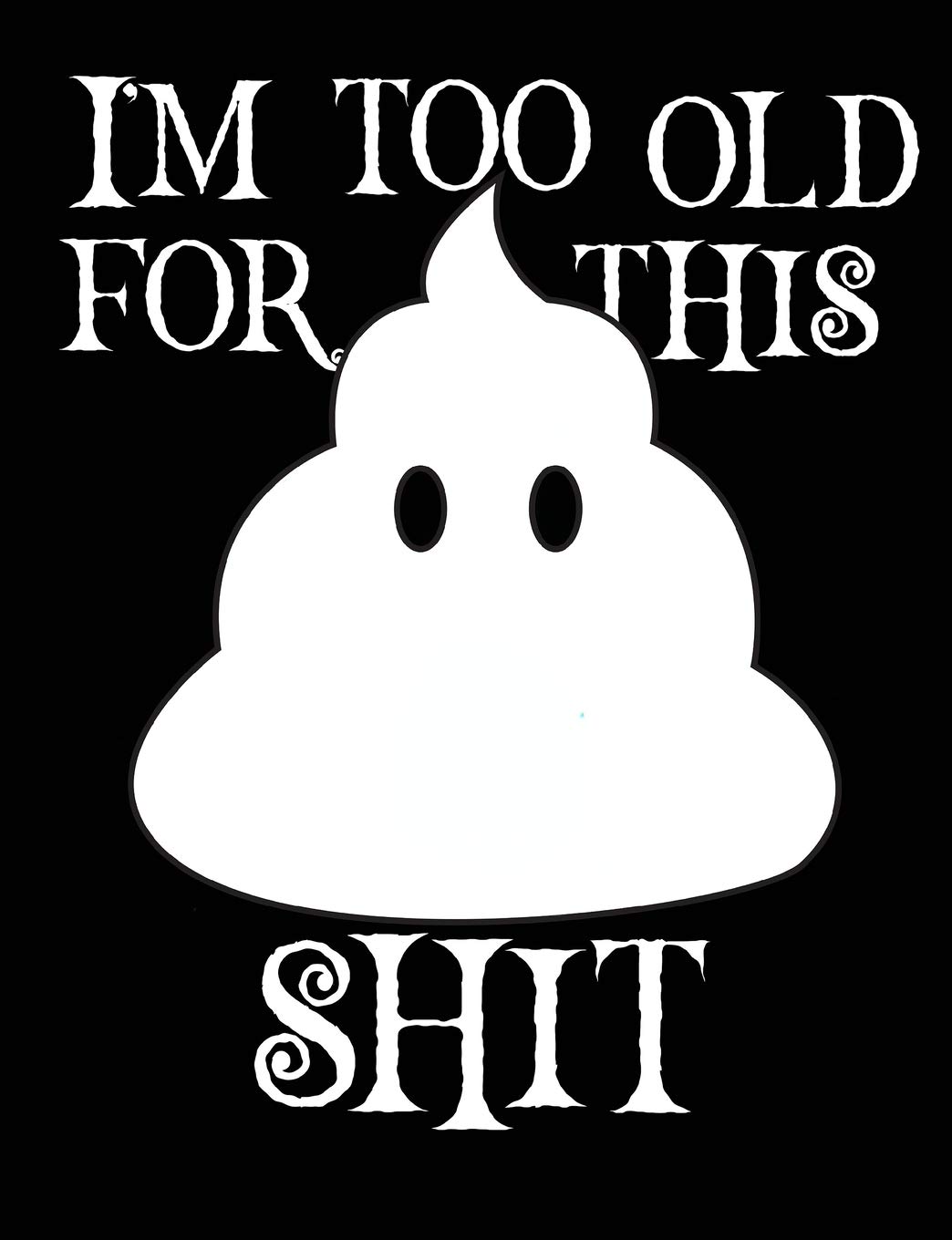 Too Old For This Shit: Ghost College Ruled Notebook
