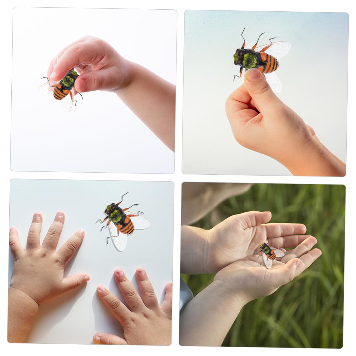 HEMOTON 24pezzi Modellini Api Per Decorazioni Da Giardino e Ufficio Simulazione Per Educazione e Fotografia Accessorio Didattico Per e Appassionati Insetti