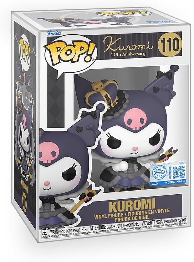 Funko Pop! Animation: Hello Kitty - Kuromi in Royal Outfit 20th Anniversary Limited Edition Exclusive Vinyl Figure Collectibles Bundled with Box Protector