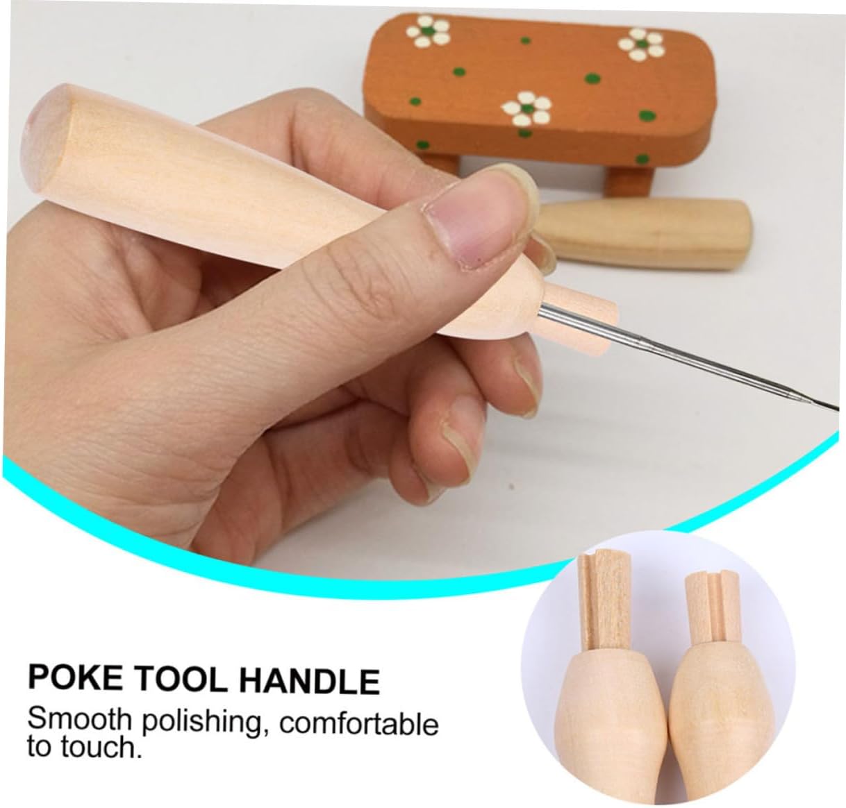 ADOCARN 40pcs Felting Handles for Crafting Easy to Use Punch Needle Grips Versatile and Portable Needle Tool for Beginners and Professionals