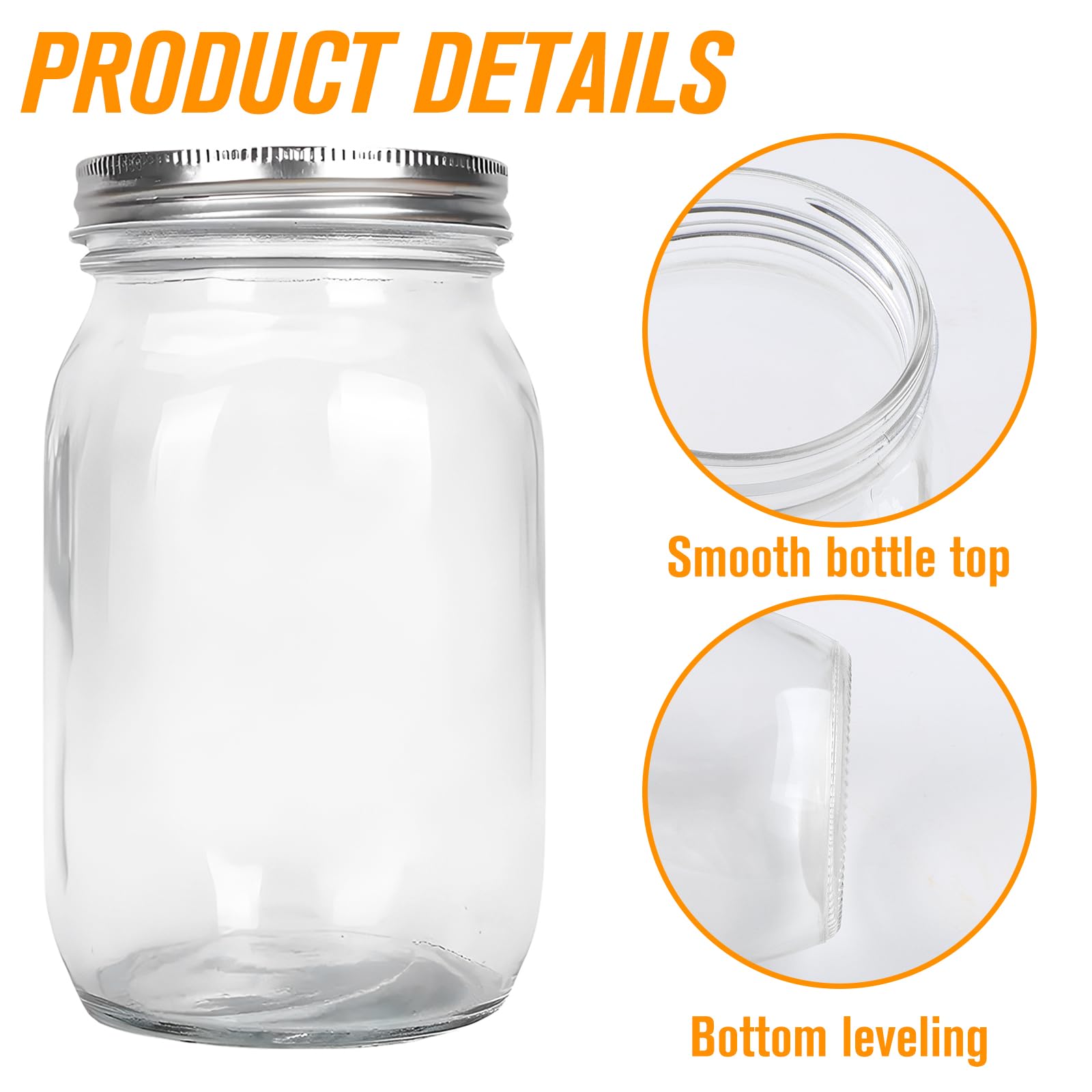 Kit Fermentazione Casalinga - 2 Barattoli Vetro Da 1L Con Pesi E Coperchi - Per Kimchi, Crauti E Sottaceti - Foto 5