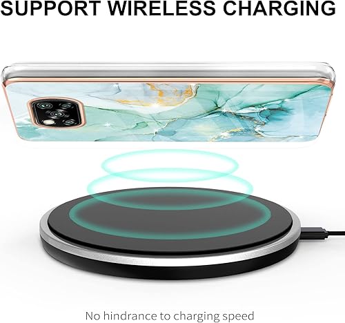 Miniatura 3 de Dinglijia Funda para Xiaomi Poco X3 NFC, TPU suave + patrón de mármol IMD Diseño delgado Cámara mejorada y protección de pantalla para niñas y